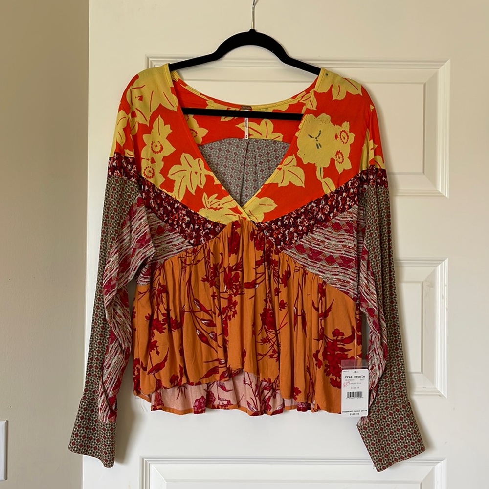 NWT Free People tangerine top size medium